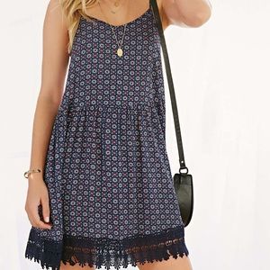 Urban outfitters crochet trip trapeze sun dress